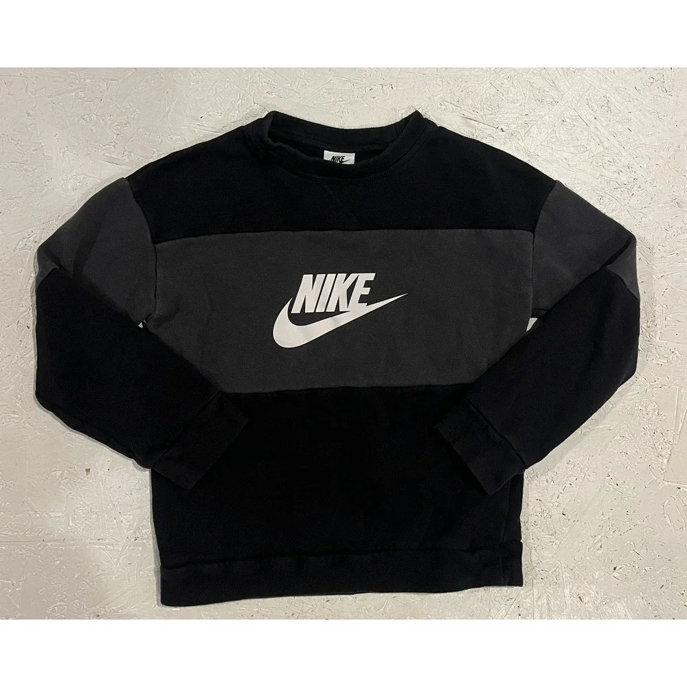 Nike Youth Unisex Sportswear DO6789 Sweatshirt‎ Size Youth S Black Gray Boys
